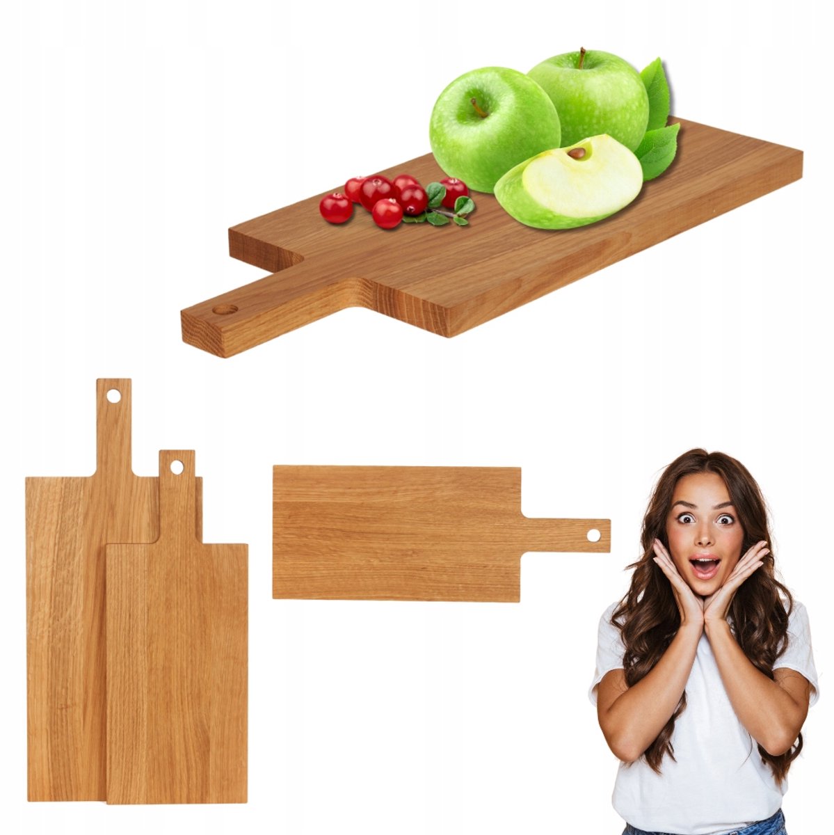 Houten Drijfhout Sijplank Eikenhout met Handvat 40x16 cm