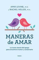 Boek 'Maneras de amar' met twee paarse en rode vogels die op een tak kussen, met een hart erboven.