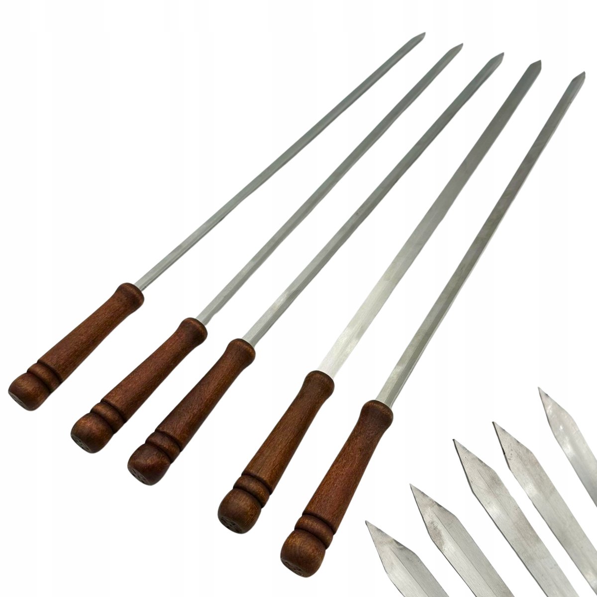 RVS Spiesjes voor Vlees & Saté - 60cm - 5 st