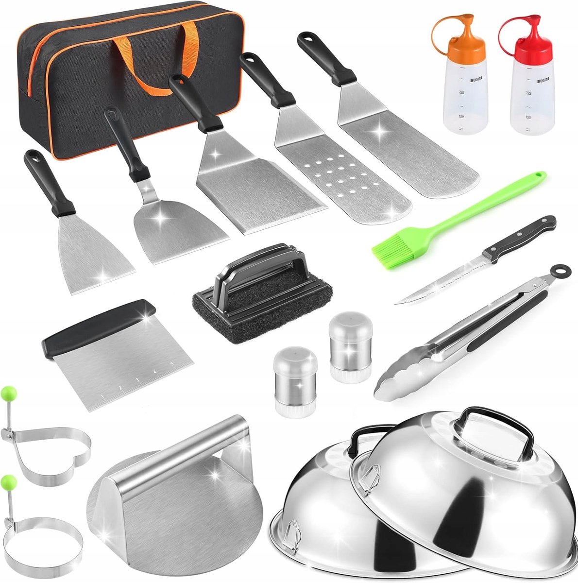 Uitgebreide Grillaccessoires Set - 20 Delig met Opbergtas