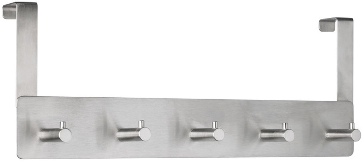 deurgarderobe Alco zilver 5 haken