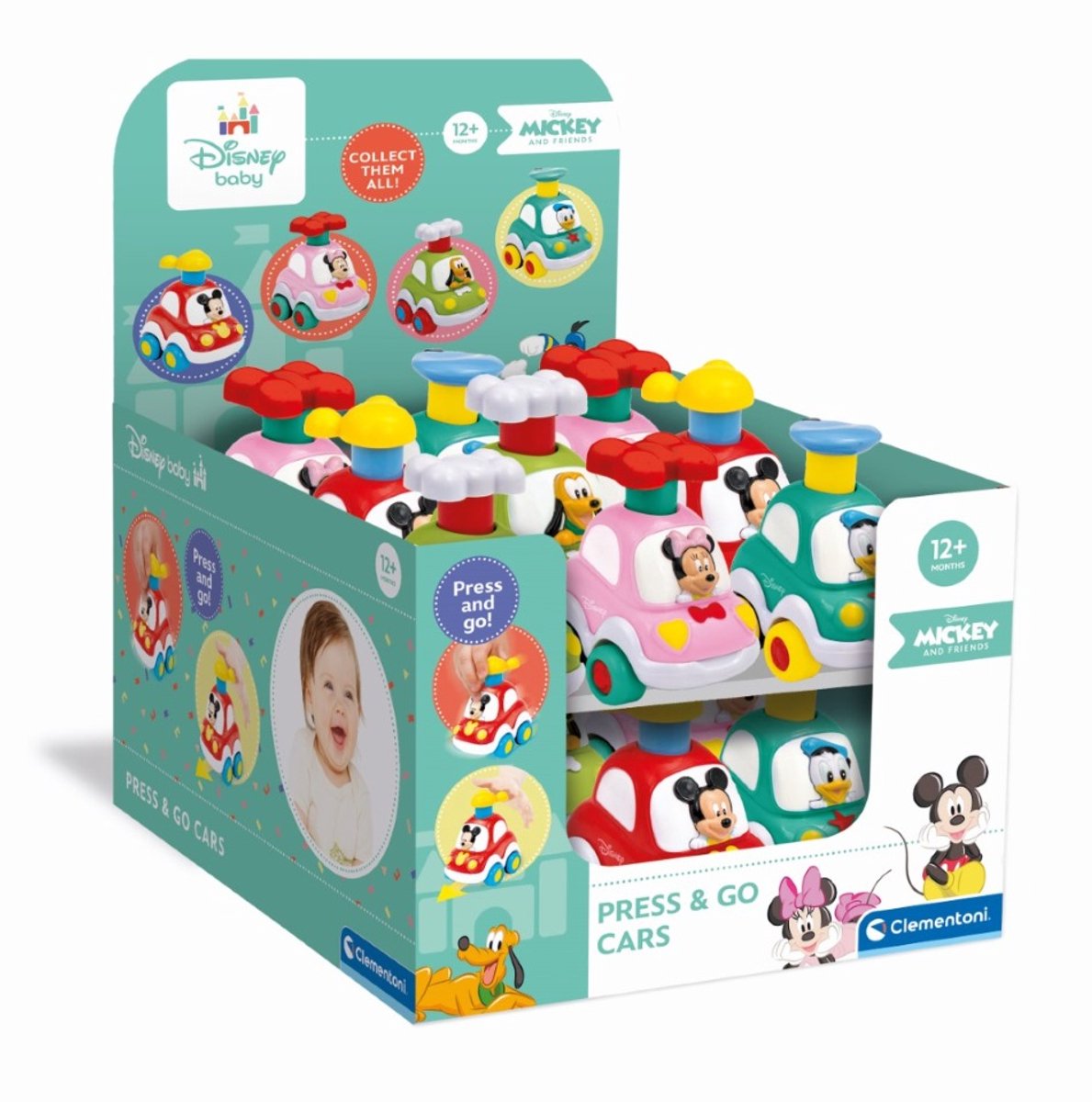 Clementoni press & go auto disney figuur