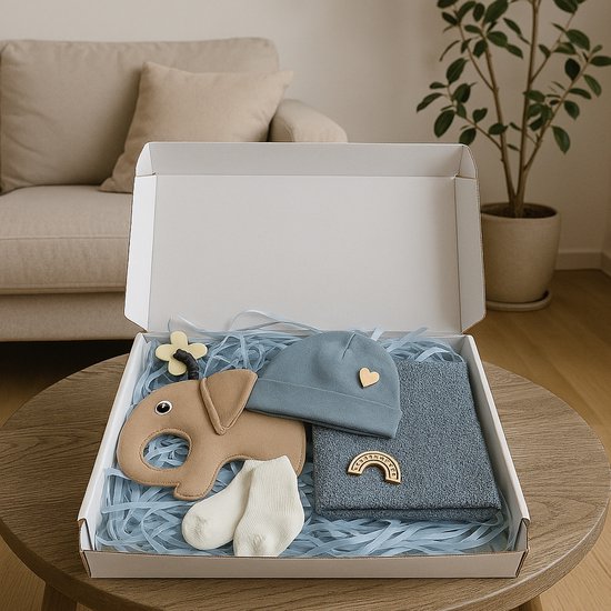 Kraamcadeau Jongen – Babyshower Cadeau Gender Reveal Gift Box - Main Image