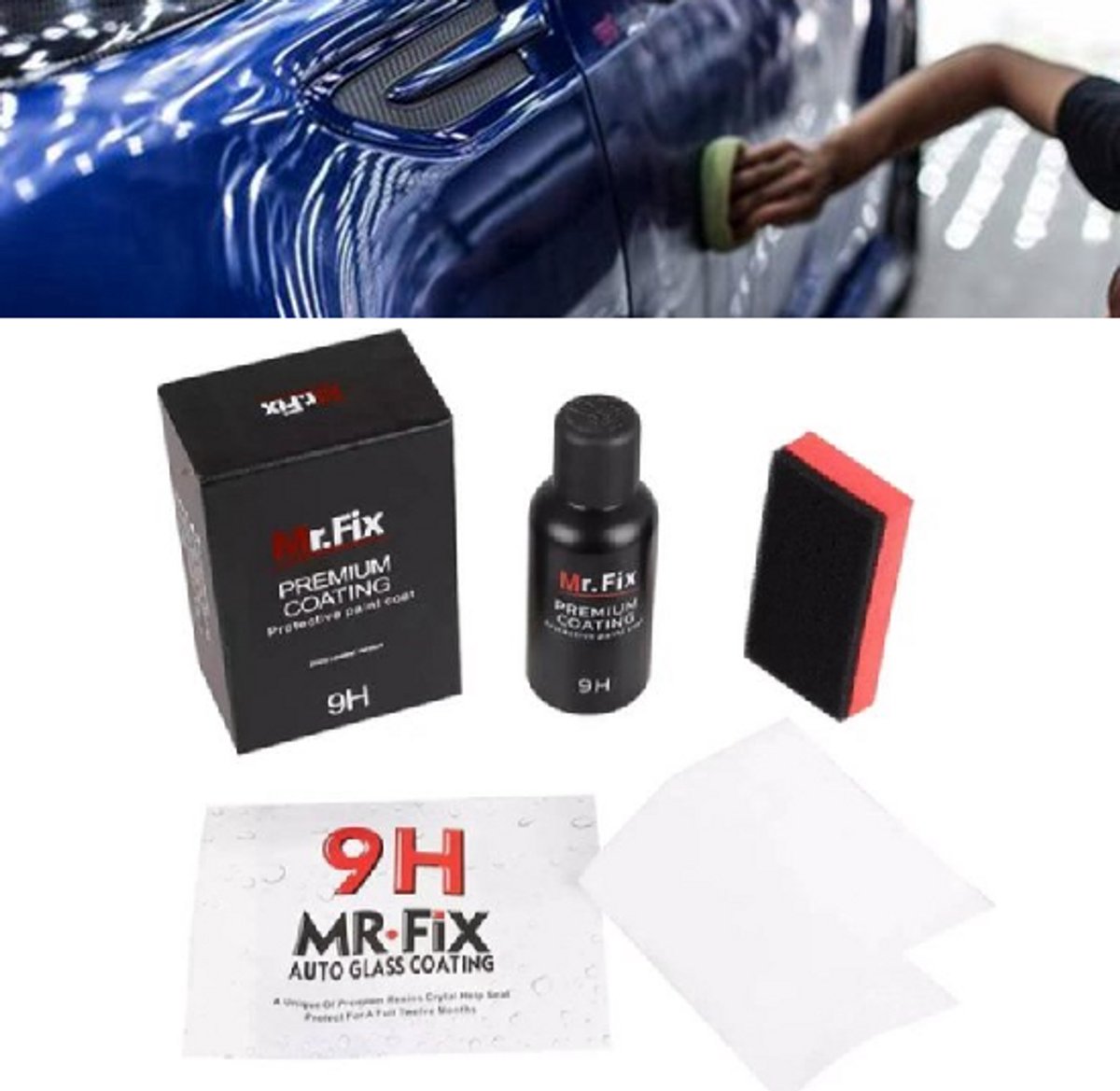 TLVX Glas Coating Keramisch Autolak / Mr. Fix keramische glas coating / Lakverzegeling / Krasverwijderaar / Lakbescherming / Kras verwijderen auto / Auto polijsten / Auto Glas Coating 50ML / Auto lak bescherming / Vuilafstotend / Lange bescherming