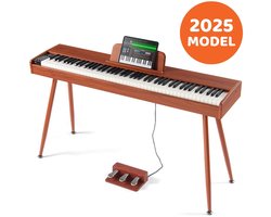 Fubzz Digitale Piano - 88 Toetsen - Volledig Gewogen Toetsen - Pianostatief met vier Poten - Elektrische Keyboard met Speakers - 200 Klanken & Ritmes