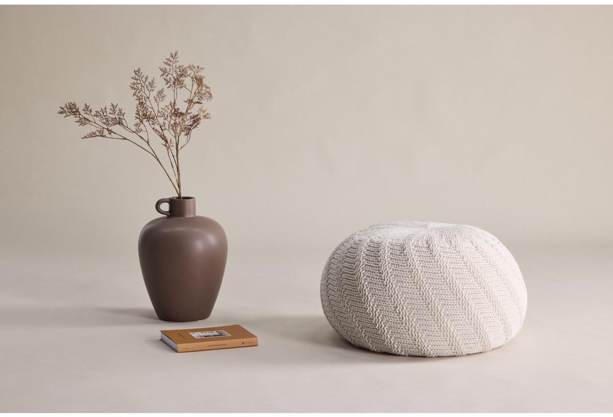 Svea Turner poef - ø45 cm - créme Creme