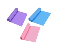 Weerstand Band - 3 Stuks - Fitness Band - TPE - Thuis Sporten - Pilates band - Yoga elastiek band - Resistance Band - Fitness Elastiek - Sportband - Geschikt voor fitness en sport - Lengte 1,5 meter - Roze/blauw/paars