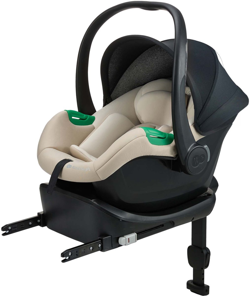 Kinderkraft MINK PRO 2 i-Size Autostoel + MINK FX 2 Base – 40-87 cm – Groep 0+ – Beige