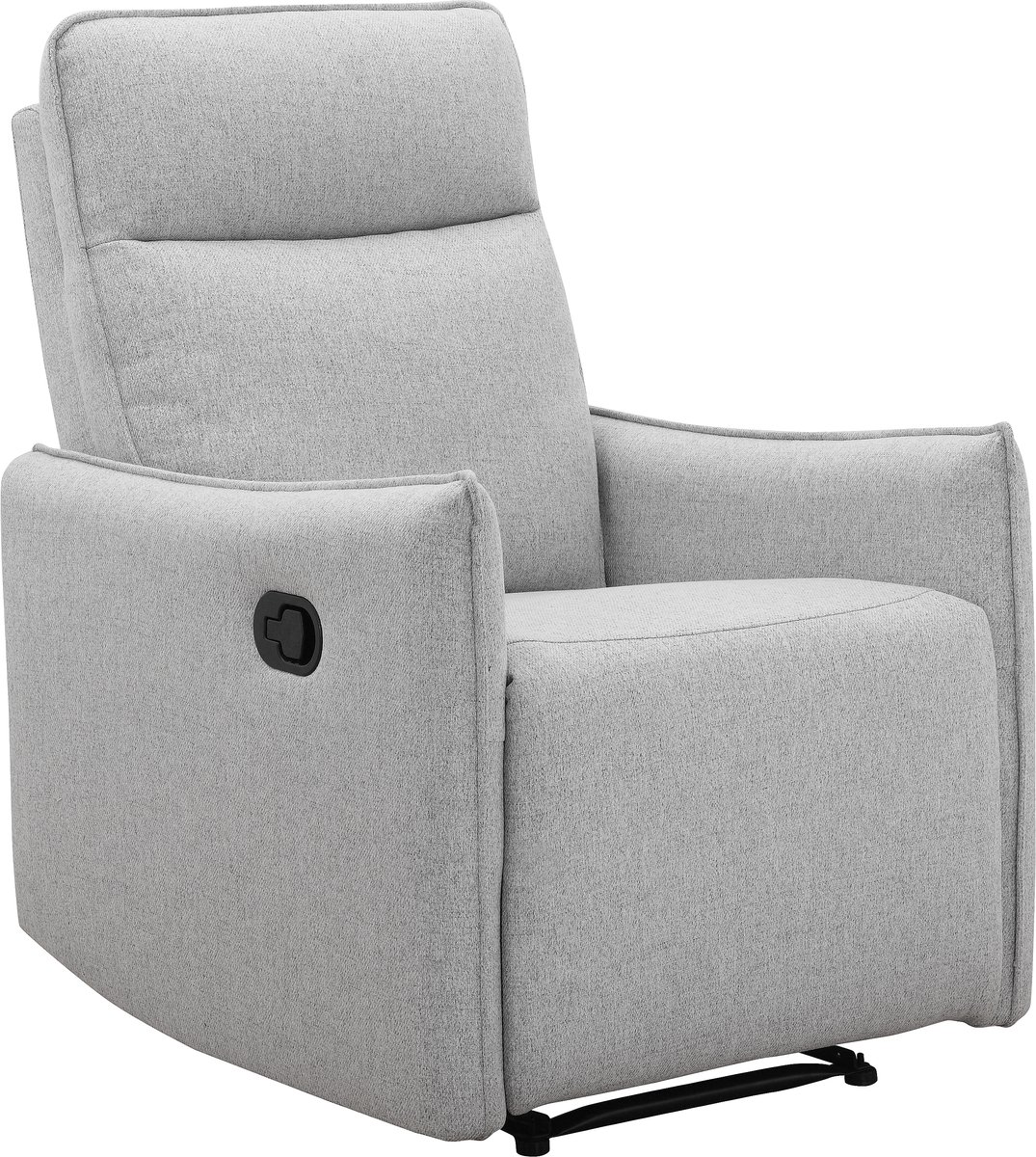 Notio Living Lugo - Relaxfauteuil met handmatige functie in stof lichtgrijs (102 x 71 x 86 cm)