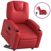 vidaXL - Fauteuil releveur électrique - similicuir - rouge