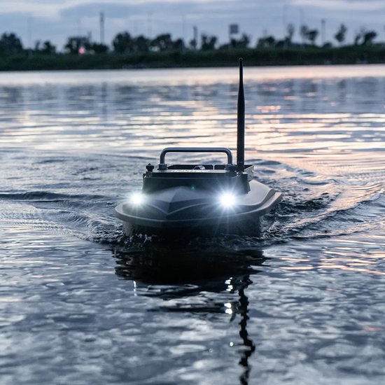 Bateau D' Appât De Pêche Avec Coffre Amorceur Téléguidé GPS 2.4G 500M 2kg Charge Telecommande Lcd 1