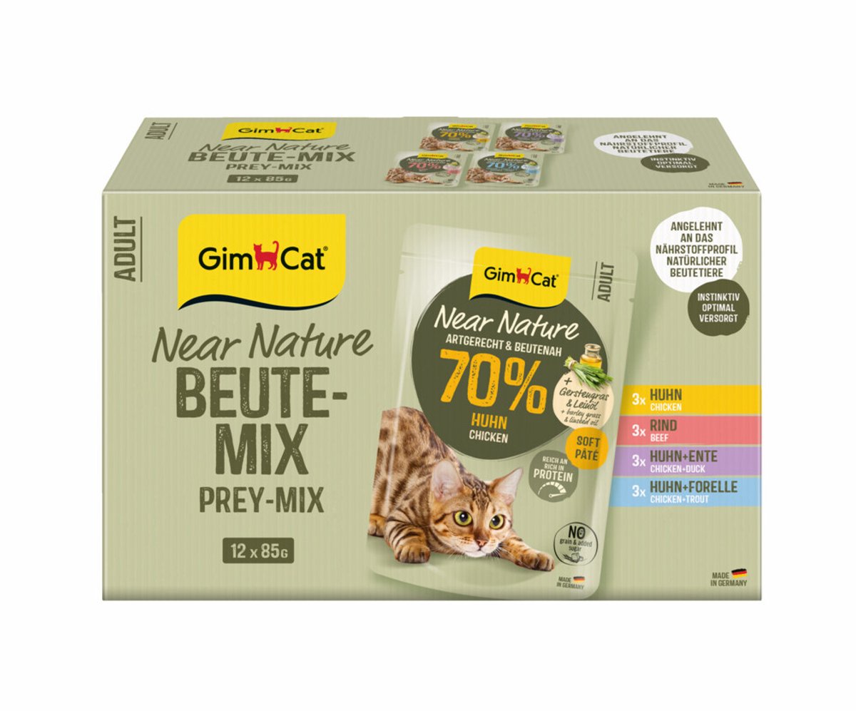 GimCat GimCat Kattenvoer Nat Near Nature mix - 12 x 85 gr