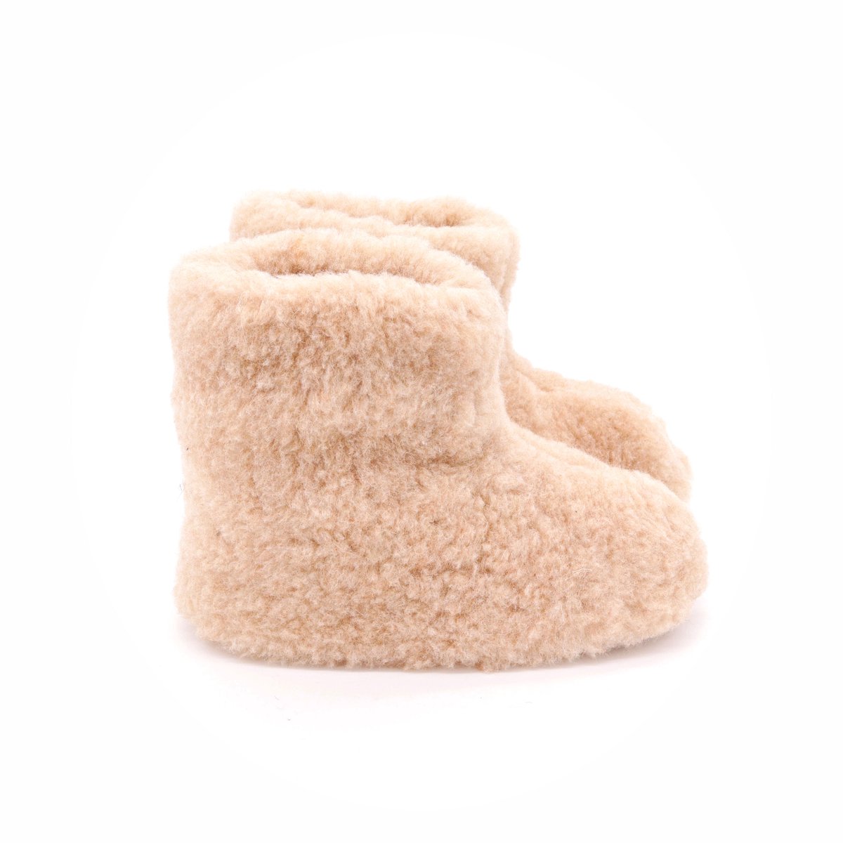 Texelse wollen sloffen hoog – Beige – Skéépe – dames en heren – 100% schapenwol – warme pantoffels – 37 / 38