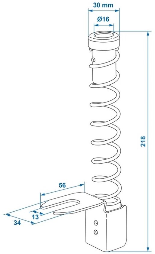 Ressort de câble de remorque ProPlus - 218 mm - Protecteur de câble - Support de câble - Ressort de tension - Soulagement de traction - Universel - Pour caravanes et remorques