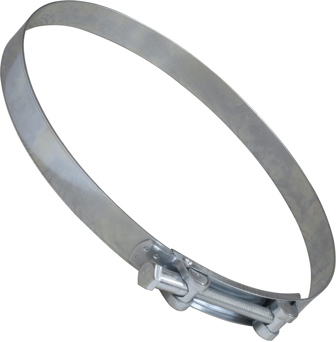 C63707 - Schroefklem - Verstelbaar 188-200 mm - Bandbreedte 26 mm - Staal Zilver