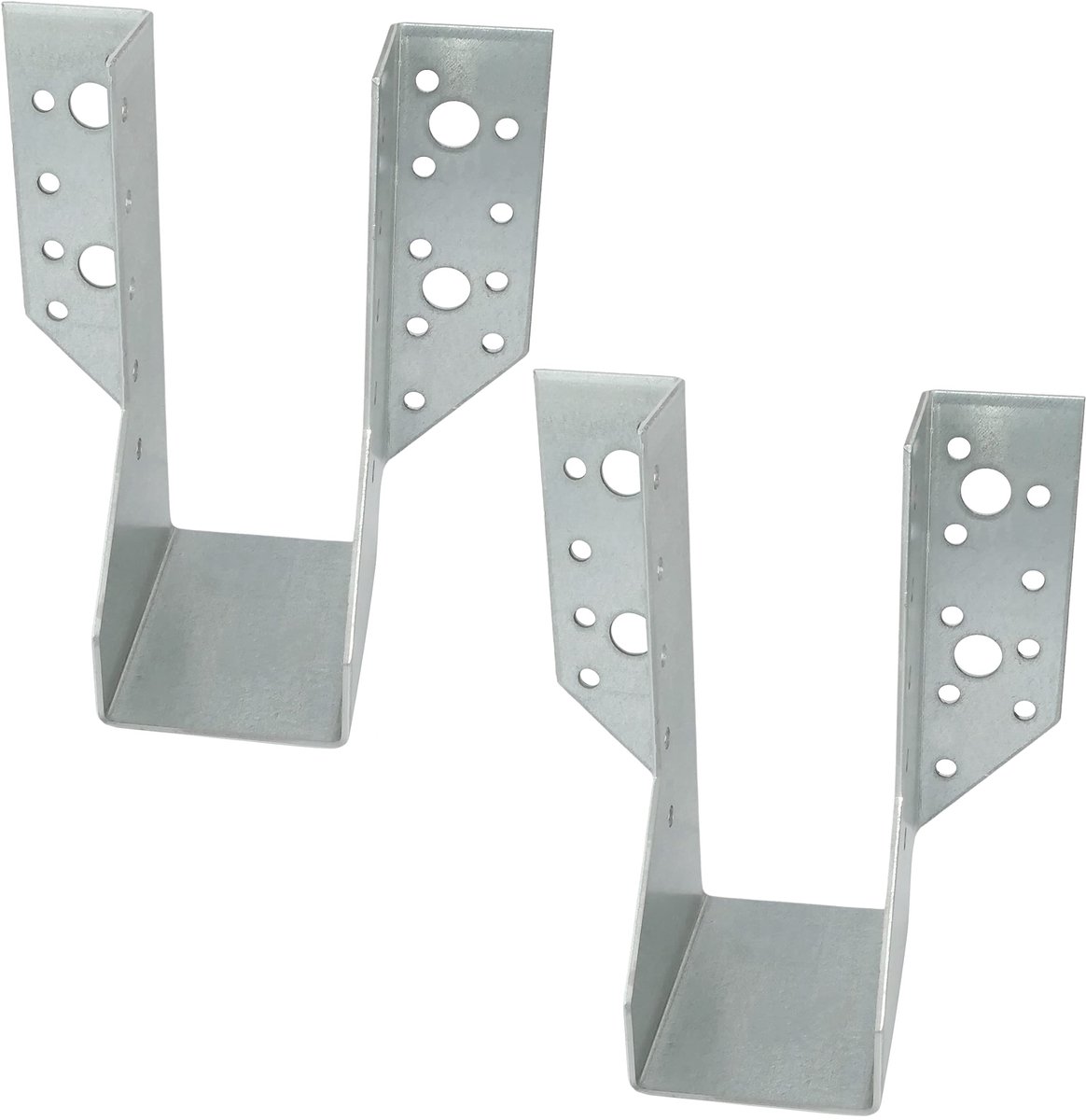 C58630 - Set van 2 bar schoenen - Galvaniseerd staal Z275 - 51 x 135 x 75 mm met 32 gaten