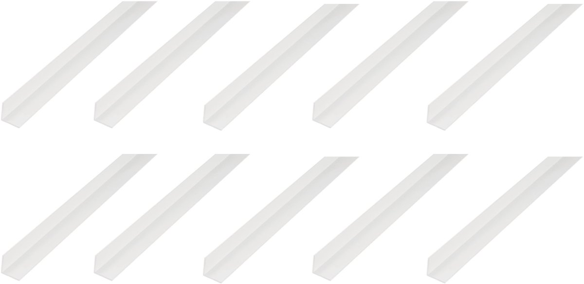 Alberts 10 x hoekprofiel, PVC, weiß, 60 x 60 x 2 mm, lengte 2 m