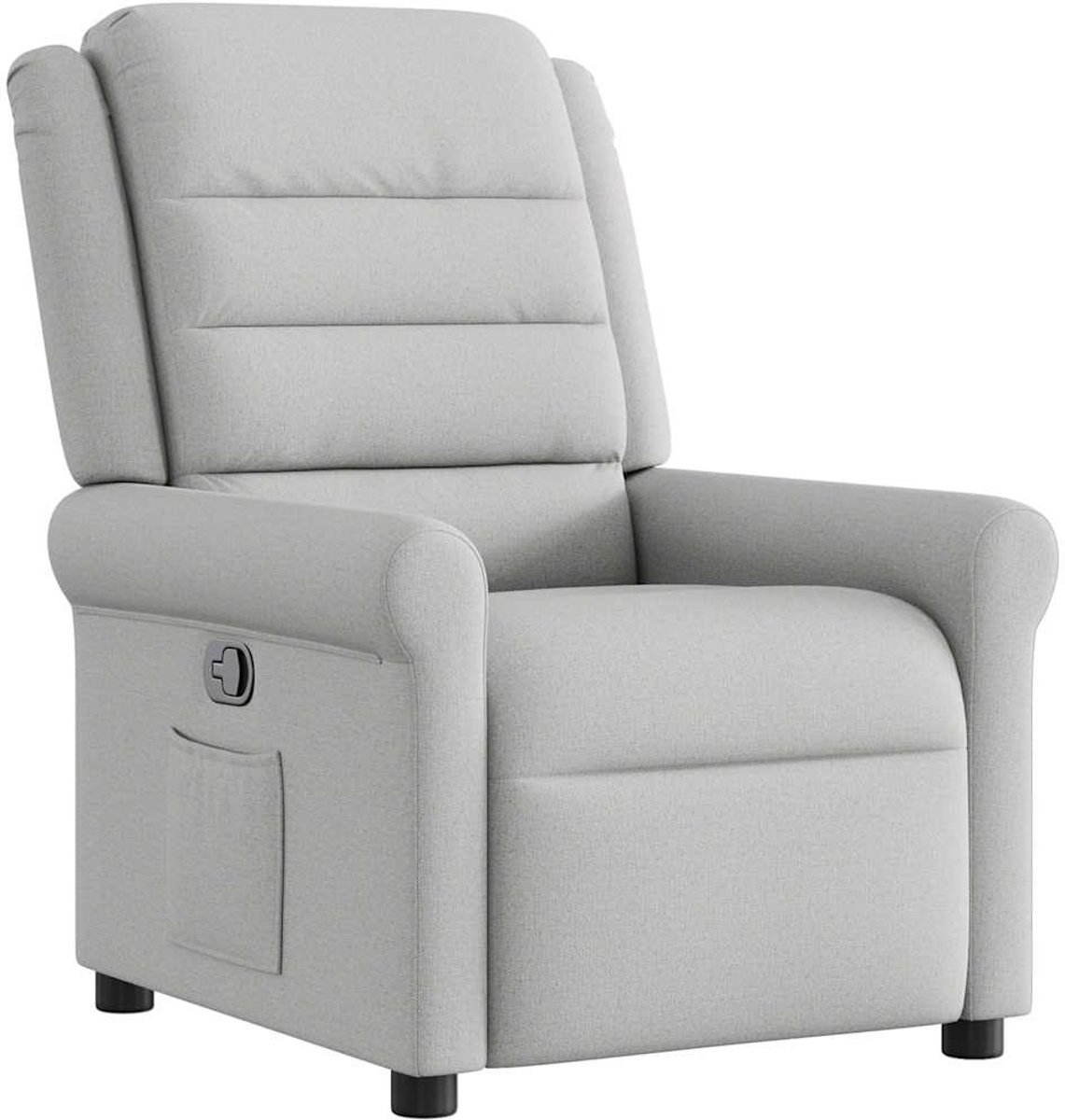 vidaXL Fauteuil - verstelbaar - stof - wolk - grijs wolk grijs