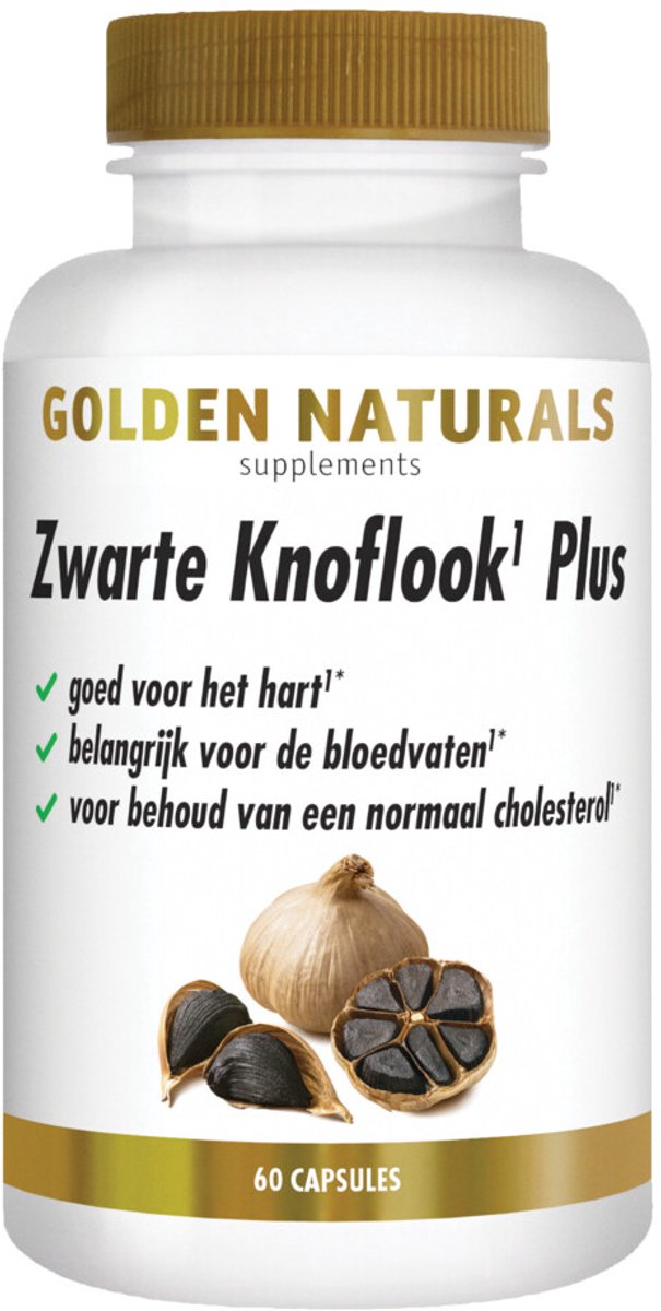 Golden Naturals - Zwarte Knoflook Plus - 2 x 60 vegacapsules - Voordeelverpakking