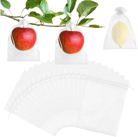 Yardwe 1 Set Duurzame Fruitbeschermzakken Met Trekkoord Voor Fruitbomen