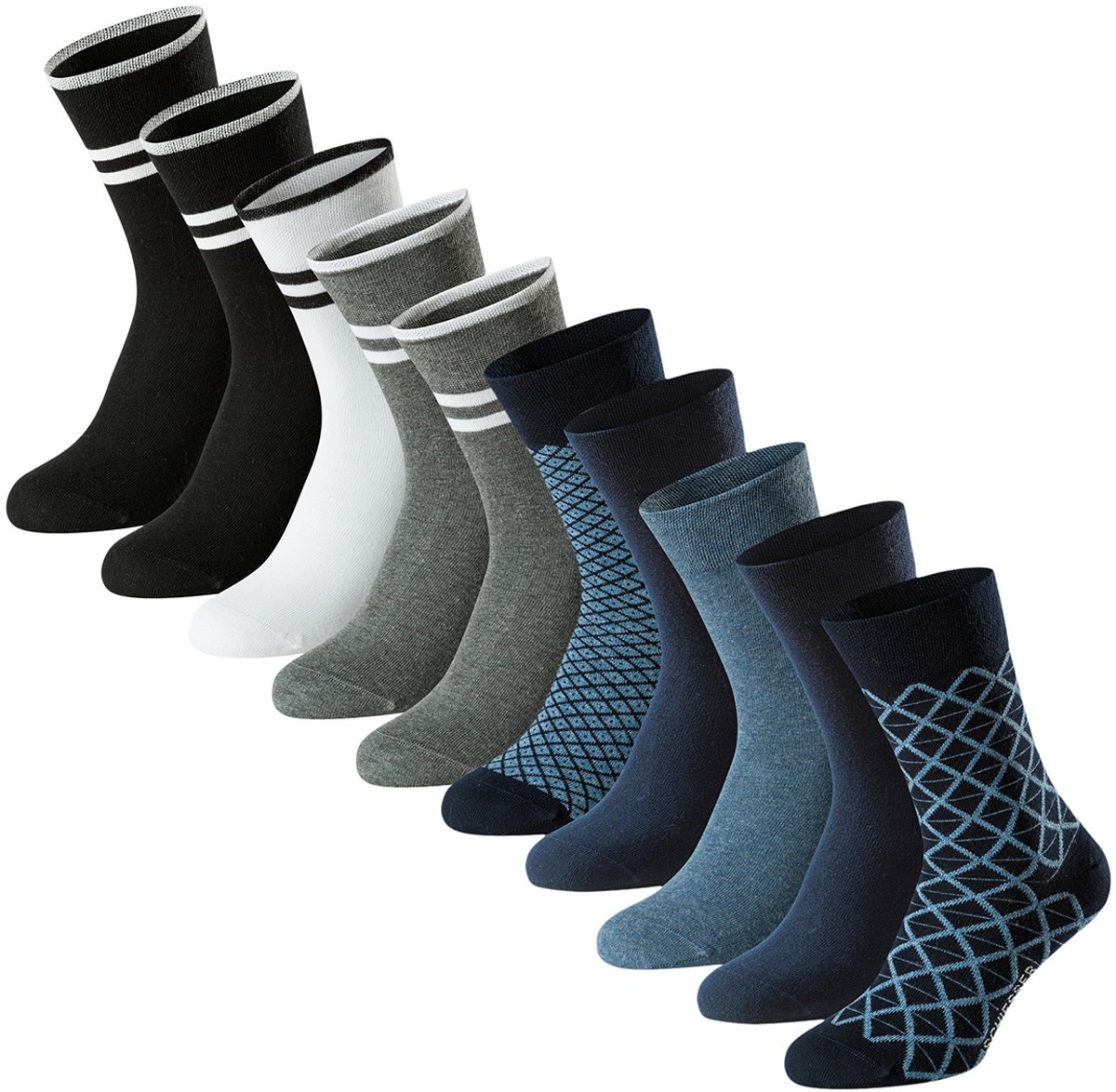 Schiesser Heren sokken 10 pack Bluebird