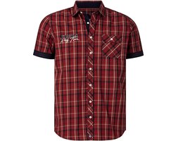 Jan Vanderstorm herren Overhemd Met Korte Mouwen - 47/48 - rood