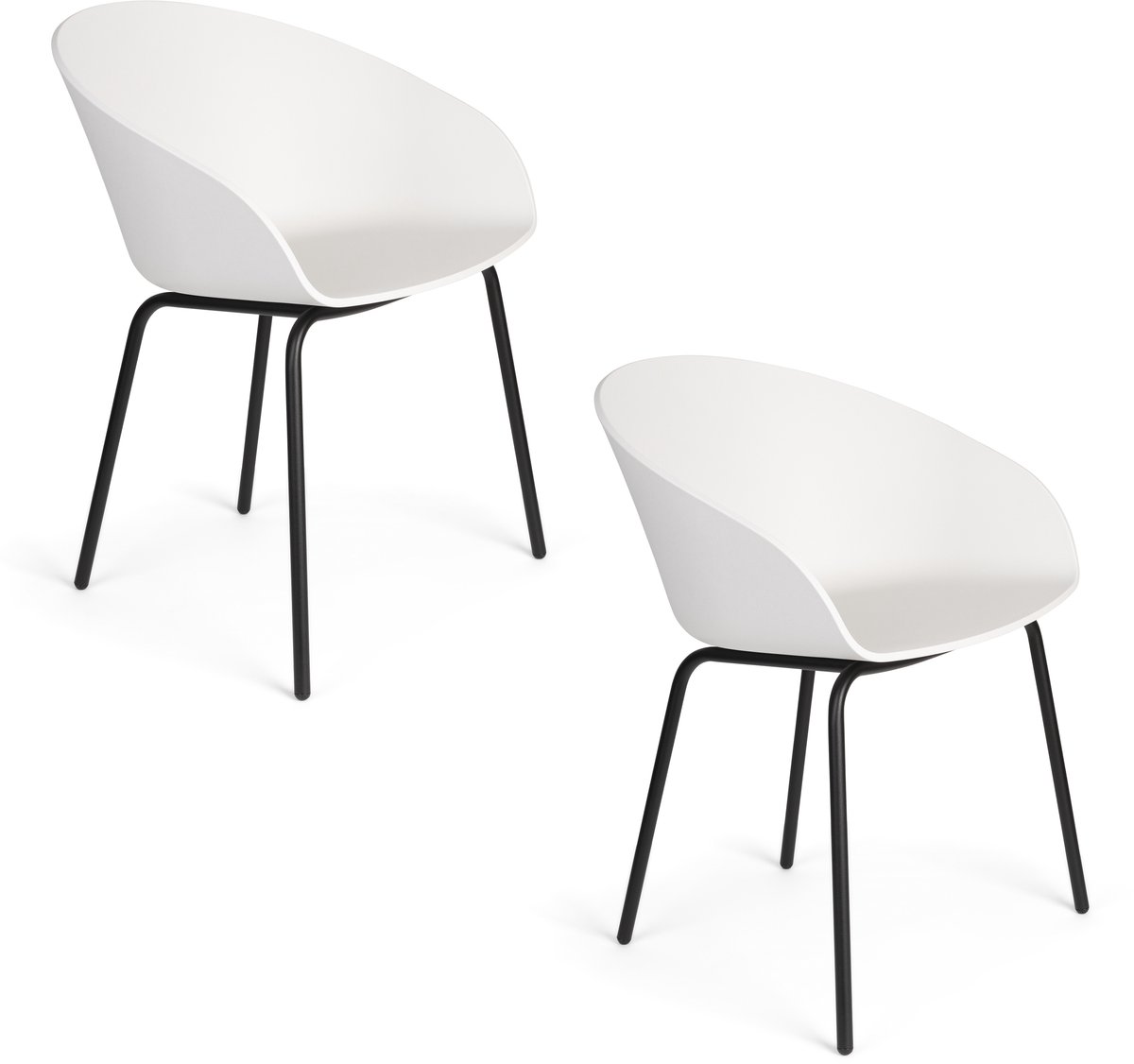 Void Eetkamerstoelen wit - Set van 2