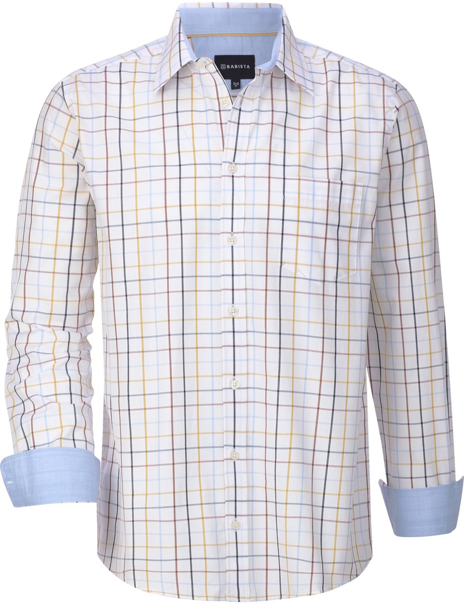 Babista herren Overhemd - 45/46 - wit - Plus Size