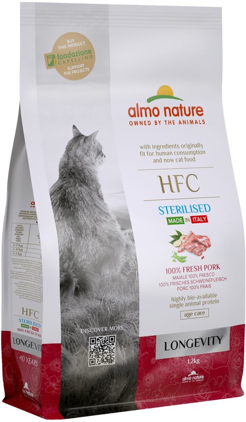 Almo Nature HFC Longevity Sterilised Senior Kattenvoer Varkensvlees - 1,2 kg