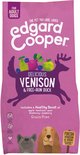 Roze zak Edgard Cooper hondenvoer met illustraties van hert, fruit en twee honden.