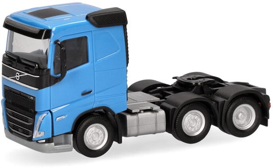 Blauwe Volvo FH FD '20 6x2 trekker, modelauto.