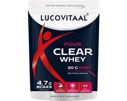 Lucovitaal Lucovitaal Puur Clear Whey poeder – Verfrissende eiwitlimonade 175 gram (THT 11-2026)