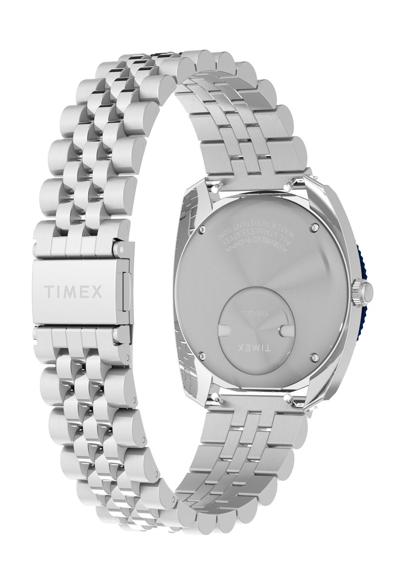 Timex Q Timex® 1971 Velocity Quartz Analoog Horloge Zilverkleurig Kast: 100% Roestvrij Staal | Armband 100% Roestvrij Staal 36 mm TW2Y44400AJ
