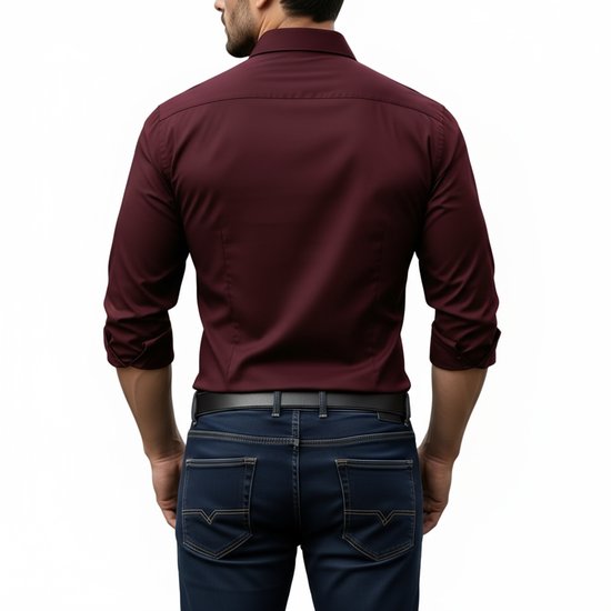 Heren Getailleerd Polo Shirt (Rode Heide) FRUIT OF THE LOOM