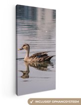 OneMillionCanvasses - Toile - Peinture - Canard - Water - Vogel - Toile Oiseaux - 40x80 cm - Décoration murale - Salon