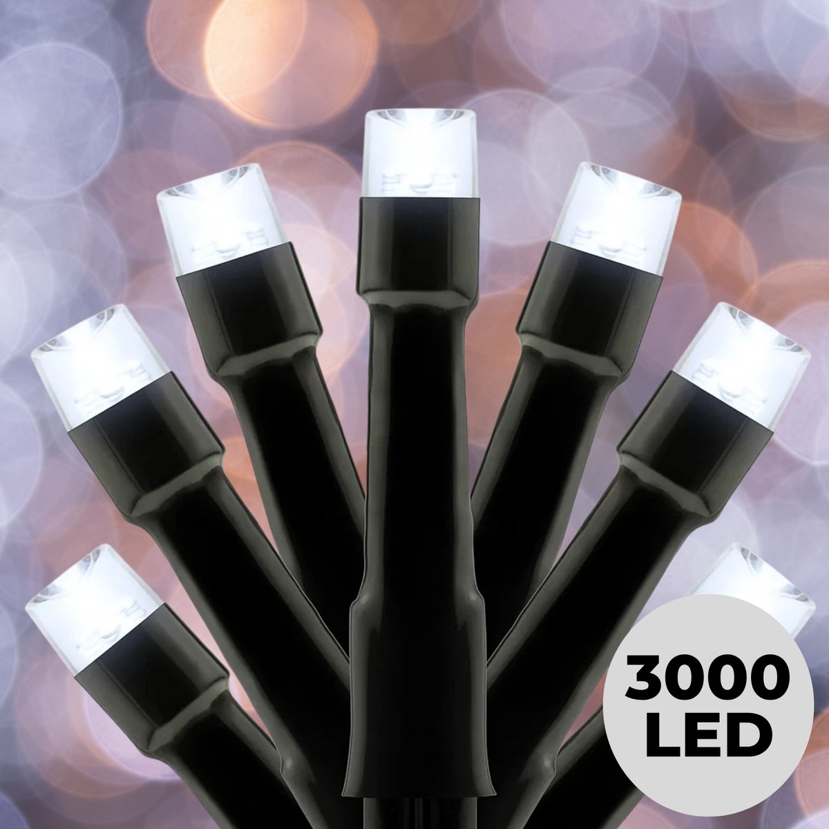 Lomera Kerstboomverlichting - Kerstverlichting - Kerstlampjes - 3000 LED - Koel Wit - 39 Meter - Lichtsnoer - Binnen en Buiten - 8 Lichtfuncties - Automatische Timer - Ip44 - Geheugen - Clusterverlichting