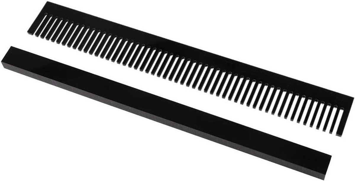 JHubers Goods - Aquarium Overloop Kam, 320mm Lengte Zwart - Verwijderbare Marine Sump voor Aquarium Overloop - Voorkomt Vis en Garnalen in Overloop Box