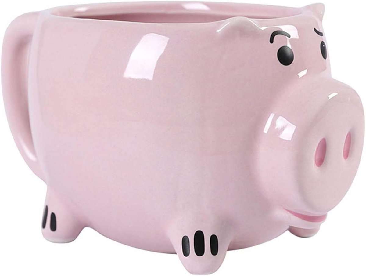 JHubers Goods - Koffiemok Met Handvat, Schattig Piggy Design, Keramisch Materiaal, Watertheekop, 3D Porseleinen Theemok