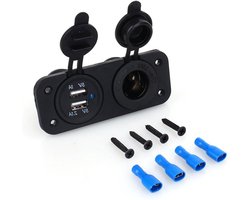JHubers Goods - Auto Aansteker Splitter met Dual USB Aansluiting en Sigarenaansteker 12V - Auto Lader Outlet Adapter met Extra Power