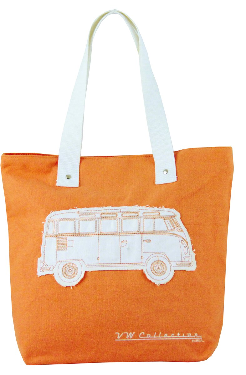 VW T1 Bus Canvas Boodschappentas - oranje