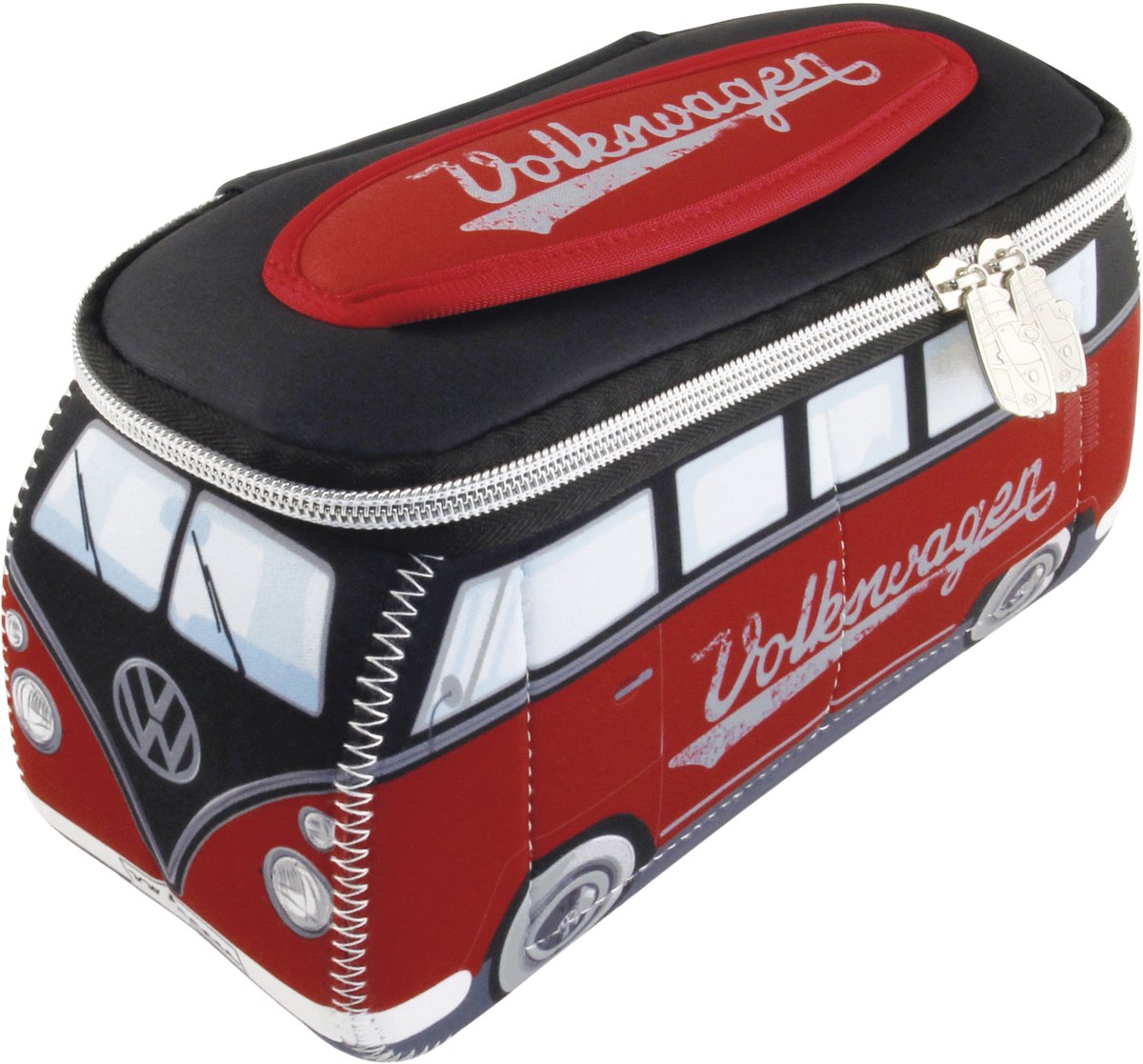 BRISA VW Collection - Volkswagen neopreen universele make-up-, cosmetica-, reisapotheek-tas in T1 Bulli Bus-design