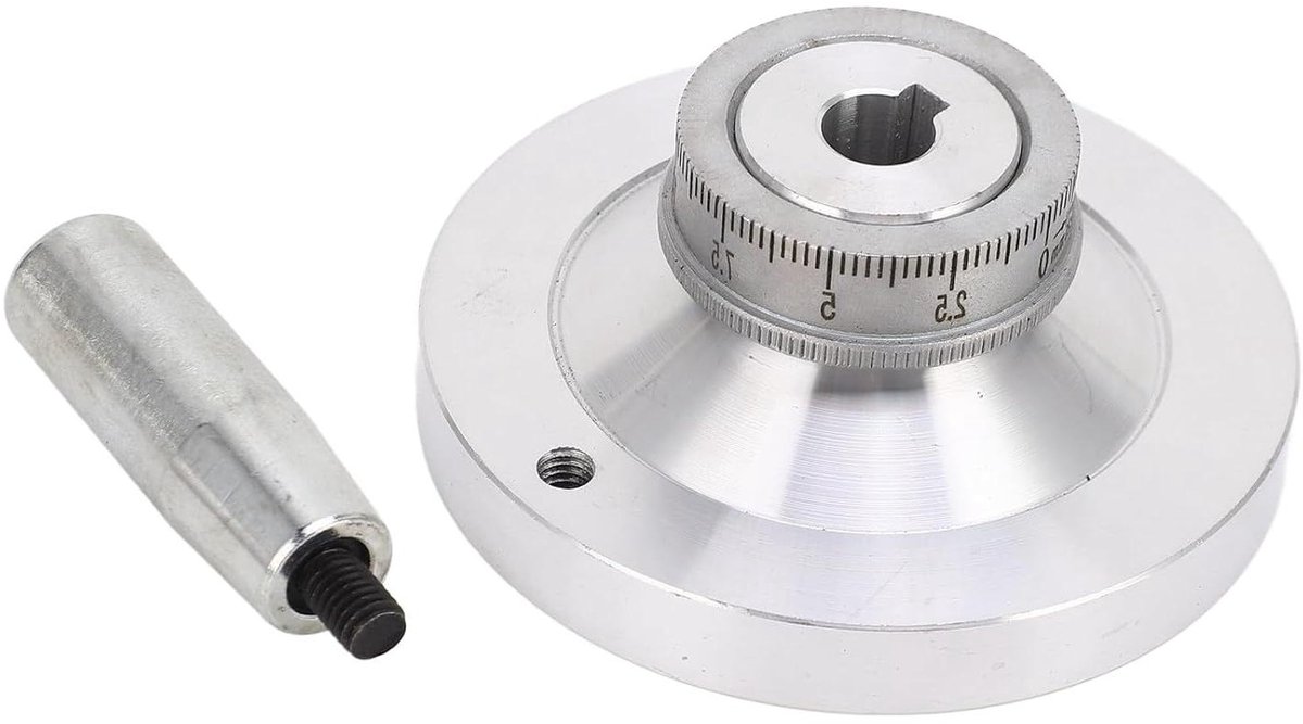 JHubers Goods - Handwiel 80 Mm Aluminium met Slinger en Schaal - Machineaccessoires