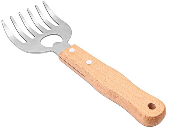 2 Stuks Vleesversnippering Klauwen Rvs Bbq Shredder Beerklauwen Vleeshandler Vorken Voor Verpletteren Getrokken Varkensvlees Kip Rundvlees Enz. — afbeelding 4