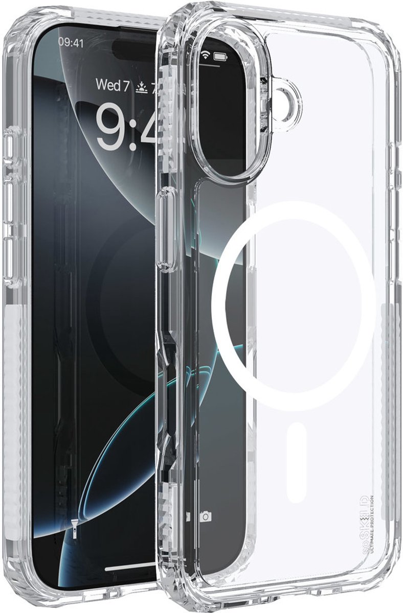 SoSkild geschikt voor Apple iPhone 17 Defend Case Magnetic Ring - Transparant