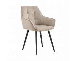 Colenis® - Oriana Eetkamerstoel - Set Van 4 - Beige - Fluweel - Velvet - Industrieel