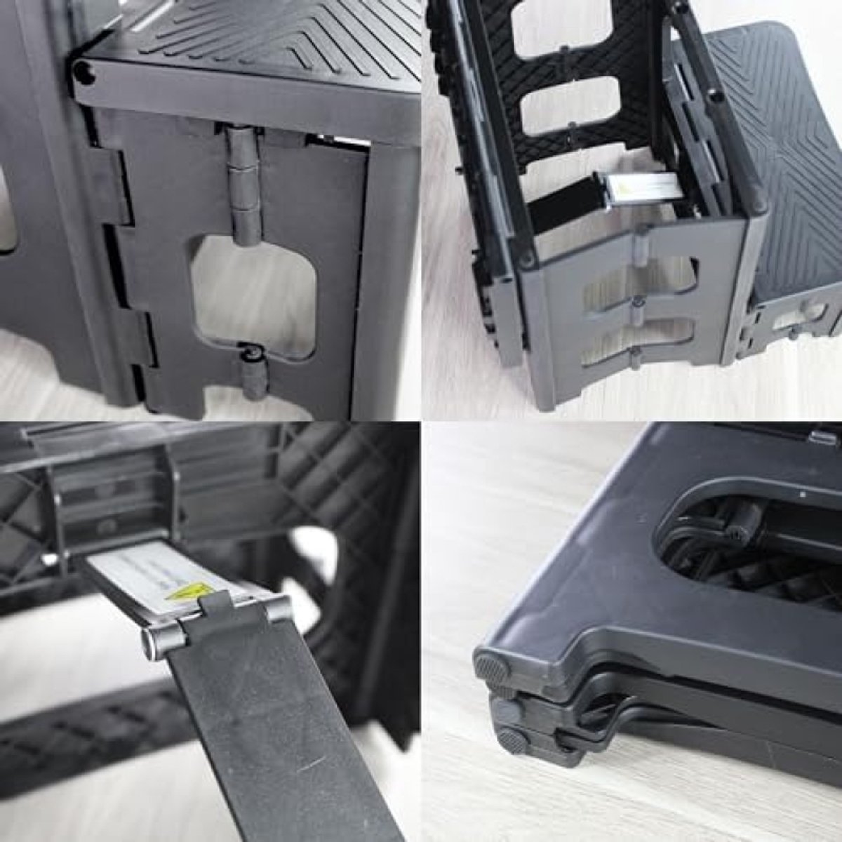 PromoHome Opvouwbare Trapladder - 2 Treden met Antislip - Compacte Huishoudtrap – foto 7