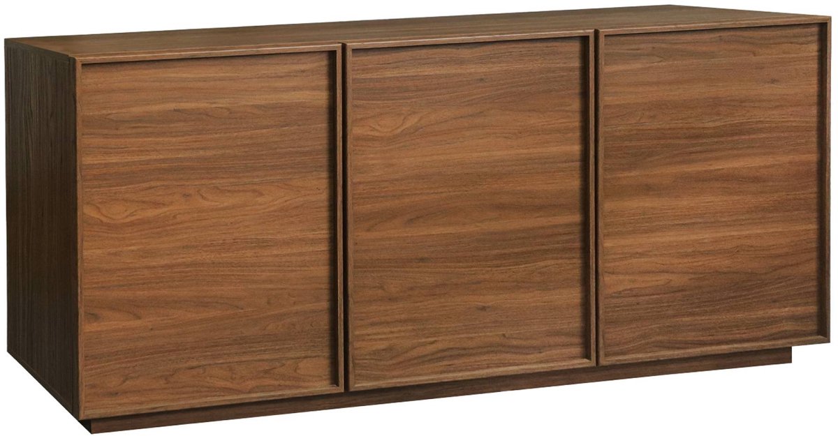 sweeek Dressoir houtdecor met 3 deuren 160cm - kuba Walnoot