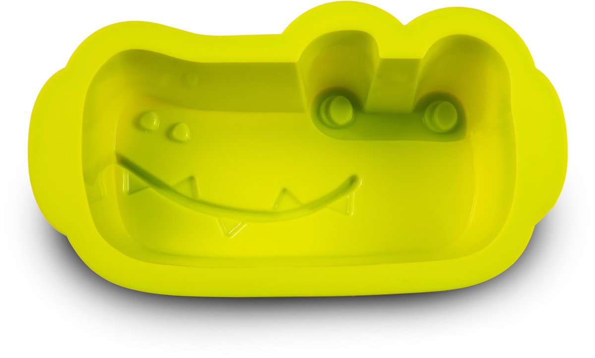 Lilliputiens cakevorm Anatole krokodil silicone bakvorm kleurrijk.