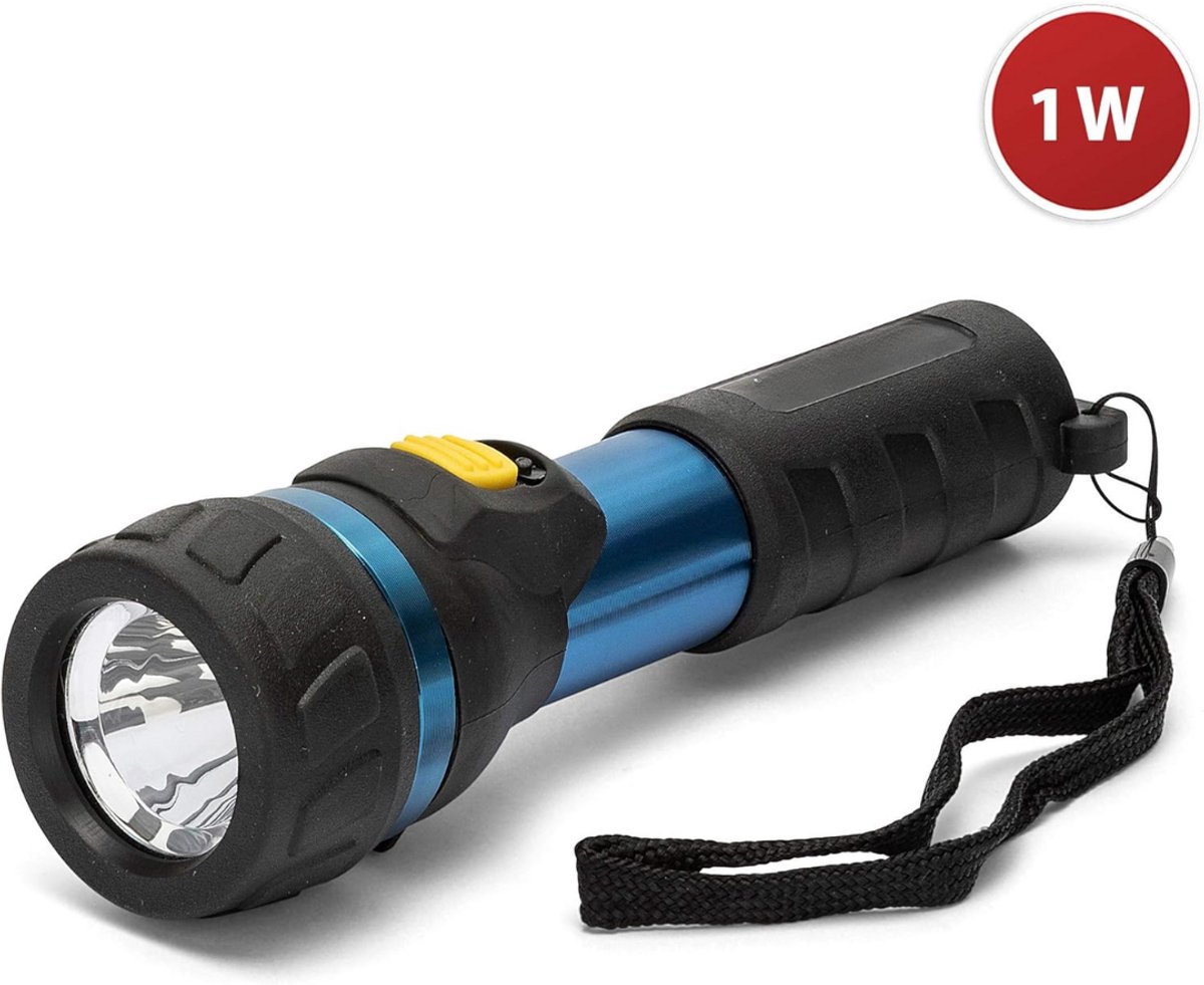 SCH® Zaklamp op batterijen - Zaklamp - Zaklampen - Zwart - ‎20cm x 20cm x 20cm