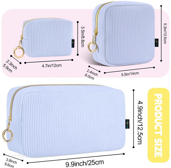 LEcylankEr Transparante toilettas 3-delige set, draagbare make-uptas van waterdicht pvc voor dames, Gele opdruk, transparant